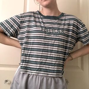Guess striped crop top